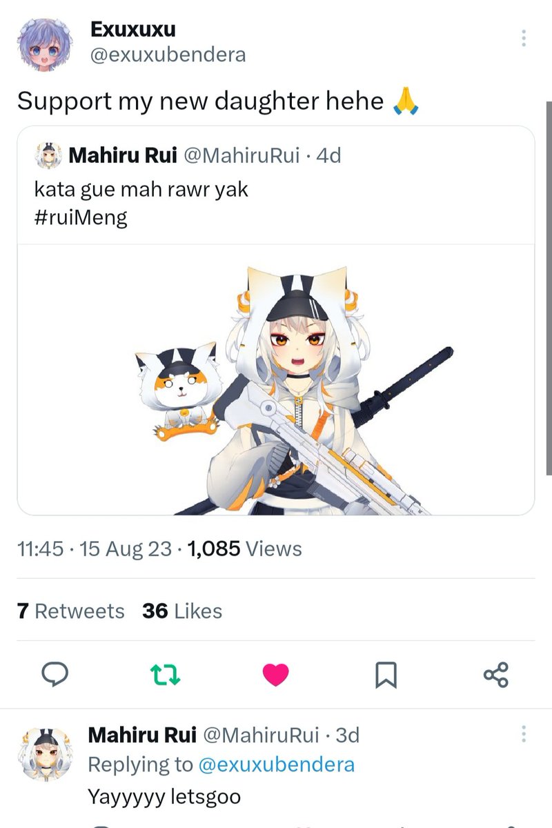Cethavi's tweet photo. @MahiruRui @exuxubendera ๐ผ Mama & Papa ๐บ @Ragowolf2 yang supportif kepada anaknya ๐บ @MahiruRui ๐ฅฐ
#MahiruRuiNew #MahiruRui #Vilitera
#VTuber #VTubers #VTuberID #VTuberIndonesia
#VtuberUprsing #VTuberUprisings #VtuberUprisings
https://t.co/CofO1IobZJ https://t.co/fYSYzixvhv