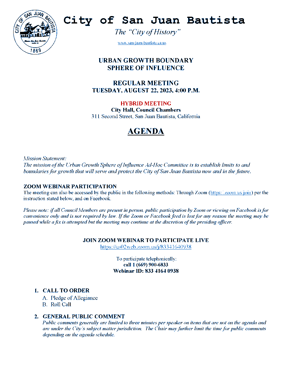 City of San Juan Bautista, CA tweet media