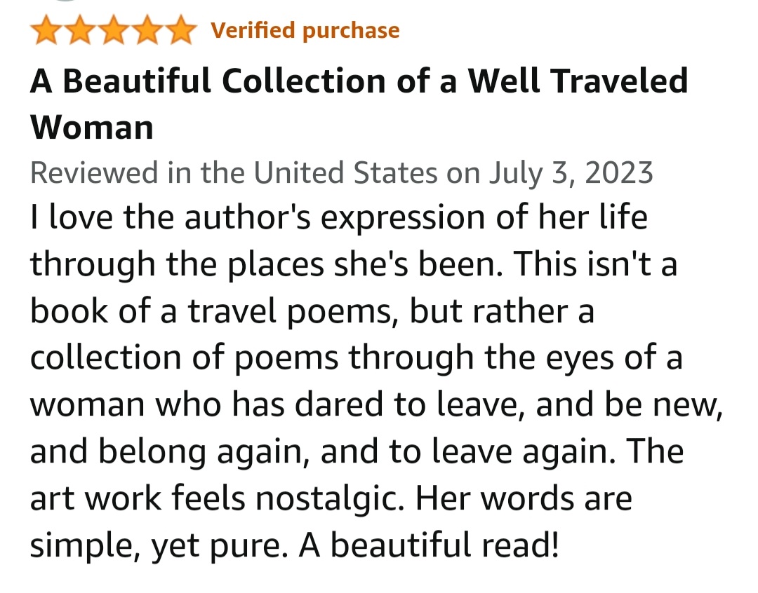 Always thankful for a good review
#debutbook
#caribbeanwriter
#jamaicanwriter
#bookofpoems
#readingxommunity
#readcaribbean

amazon.com/dp/B0C8ZGZTST?…