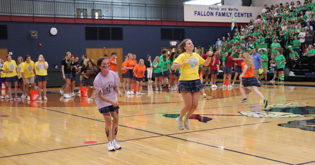 Excitement and cheers filled the Fallon Family Center as the Six Houses came together as One Home to welcome our new students &amp; faculty!  Welcome Home, Crusaders!