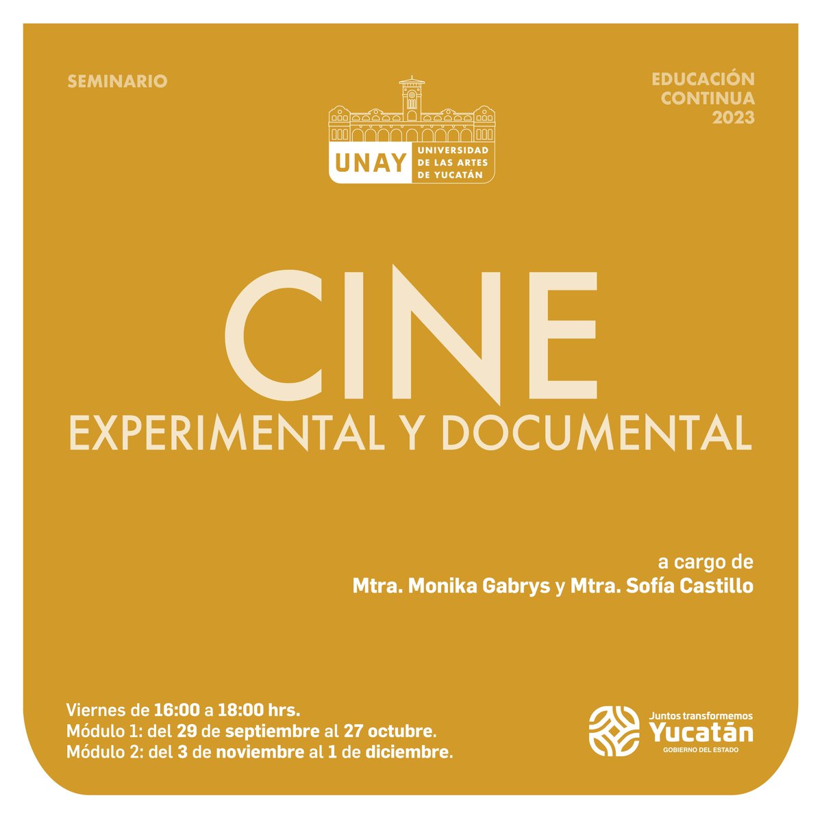 UNAYucatan's tweet photo. Únete al seminario "Cine Experimental y Documental" y reflexiona en torno a los cruces de ambos géneros.
Consulta la información e inscríbete en 🔗https://t.co/Tlrbr2hoka https://t.co/qSp4giFQ7K