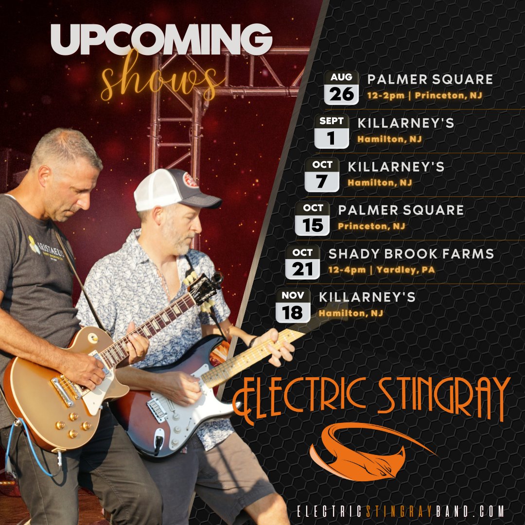 e_stingray's tweet photo. Stingray season is here!

Come join us as we kick things off!
12-2pm, Sat 8/26 @ Palmer Square in Princeton https://t.co/GVoNMWIydN