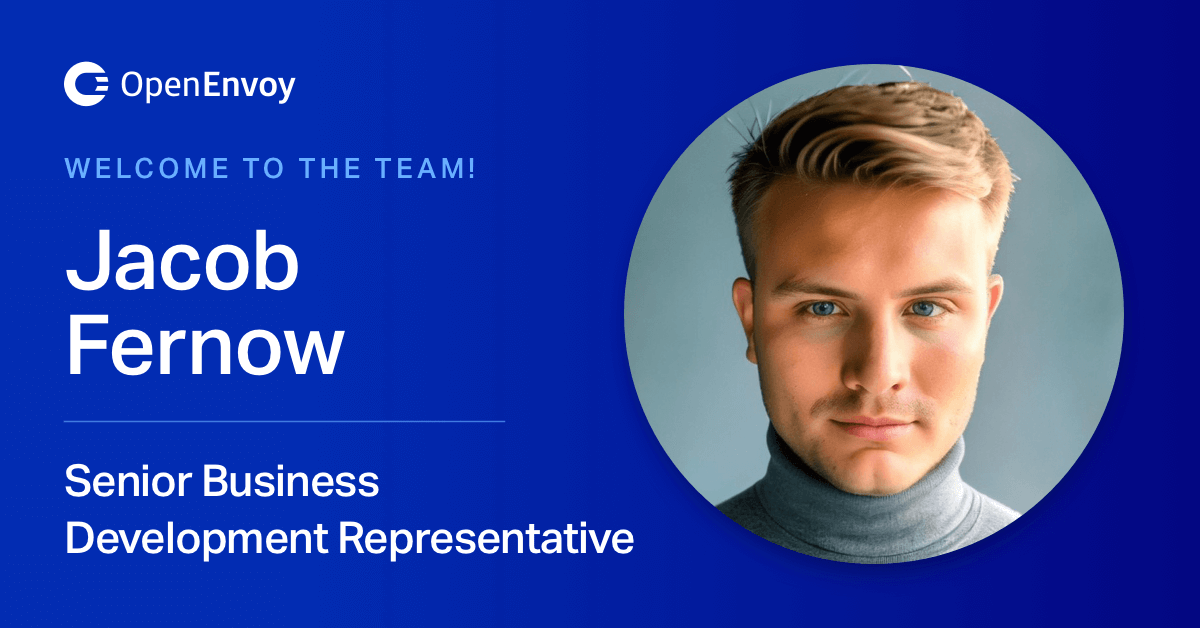 OpenEnvoy's tweet photo. Thrilled to welcome Jacob Fernow to the OpenEnvoy SDR Team! With his strong background and industry expertise, Jacob is set to make a significant impact! https://t.co/IWTe0o0OlX