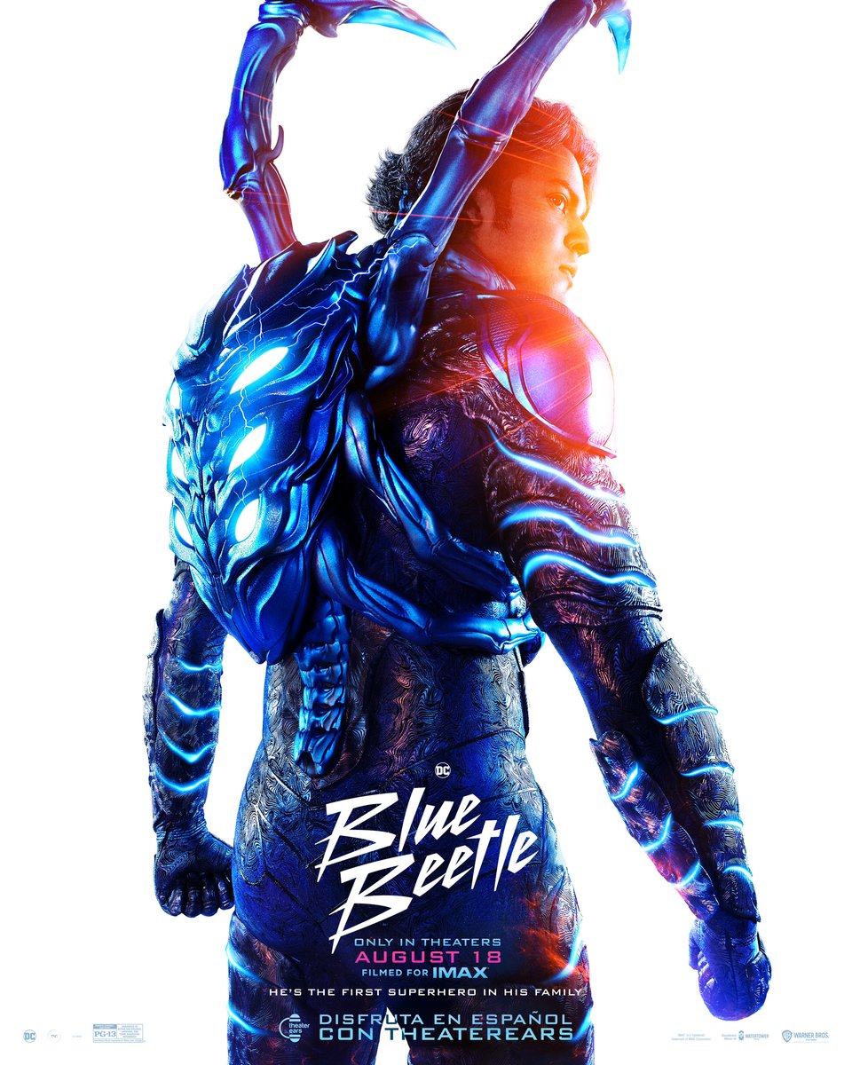 bluebeetle's tweet photo. These #BlueBeetle exclusive art pieces are out of this world. 💙 Witness these electric visuals on the big screen. Get your tickets now - NOW PLAYING only in theaters: https://t.co/9yqtkqXOrc https://t.co/mGhwkD40QN