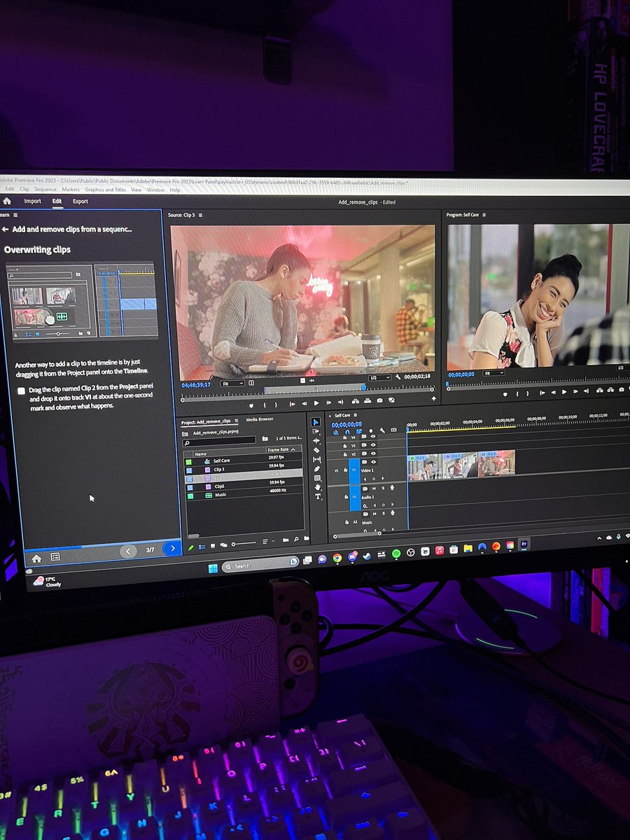Learning premiere pro and I want to be sick this is literally like learning a language