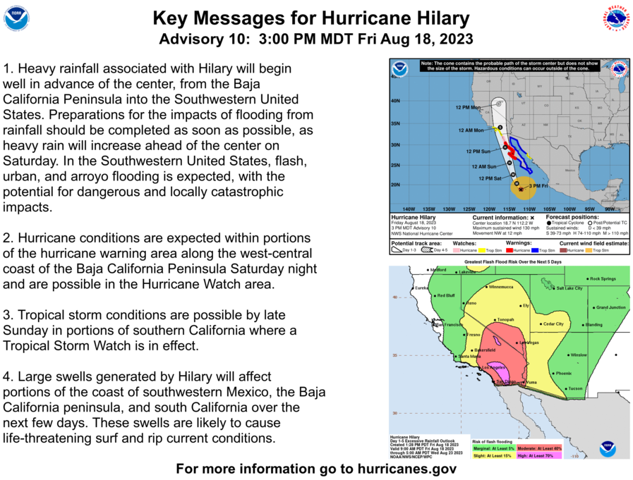 A Tropical Storm Watch has been issued for our area. Storm preparations should take place today &amp; tomorrow. Follow below for preparation tips and learn more on being prepared at ReadyRiverside.org. #ReadyRiverside