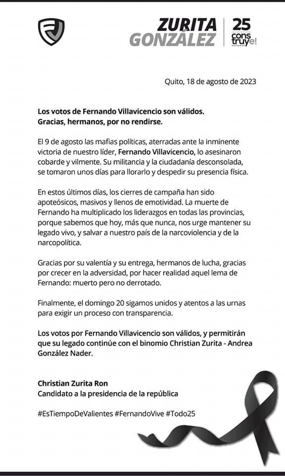 christianzr's tweet photo. ¡Los votos de Fernando son válidos! No nos rindamos, ya estamos más cerca de lograrlo. Gracias por su valentía y su entrega, hermanos de lucha, gracias por crecer en la adversidad, por hacer realidad aquel lema de Fernando: muerto pero no derrotado.

#FernandoMiPresidenteValiente https://t.co/bsnsXyrSfU