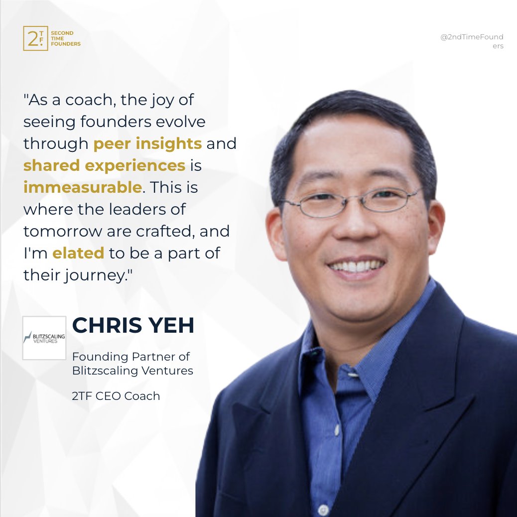 2ndTimeFounders's tweet photo. Don't miss out on the opportunity to apply now for the 2TF Leadership Forum! Immerse yourself in a community of high-performing peers who are all seasoned founders. Learn more through our advisors, investors, sponsors, and coaches' testimonials! https://t.co/Q523wljZlF https://t.co/SVDjK3GTC4