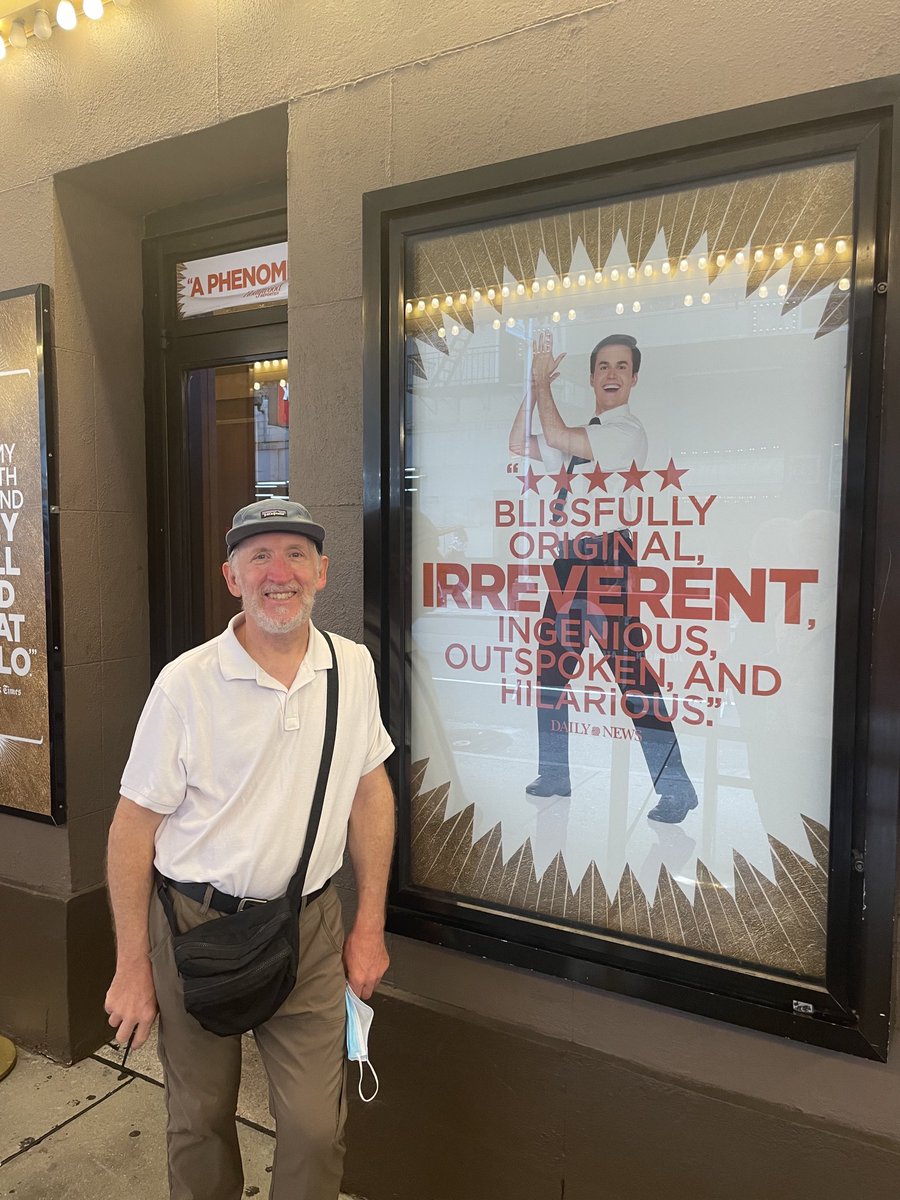 Celebrating my birthday and Sean’s in NYC.   We saw this last night.   It was very funny and creative and socially relevant and loaded with great tunes and dancing.