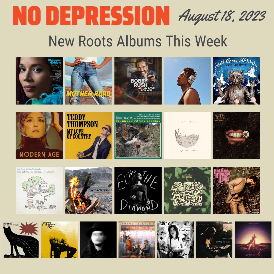 #newmusicfriday 🦋 Featuring tagged + @RhiannonGiddens @gracepotter @BobbyRushBlues @JonBatiste @jillandrews @teddythompson @GregoryAIsakov @Hozier and more! Latest reviews: nodepression.com/album-reviews