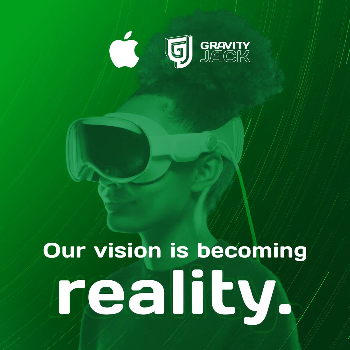 In 2009 Gravity Jack was founded and we've been patiently waiting for this very moment. 

The #Apple Vision Pro is just the beginning of the #AR wearable revolution and we're ready. Are you❓