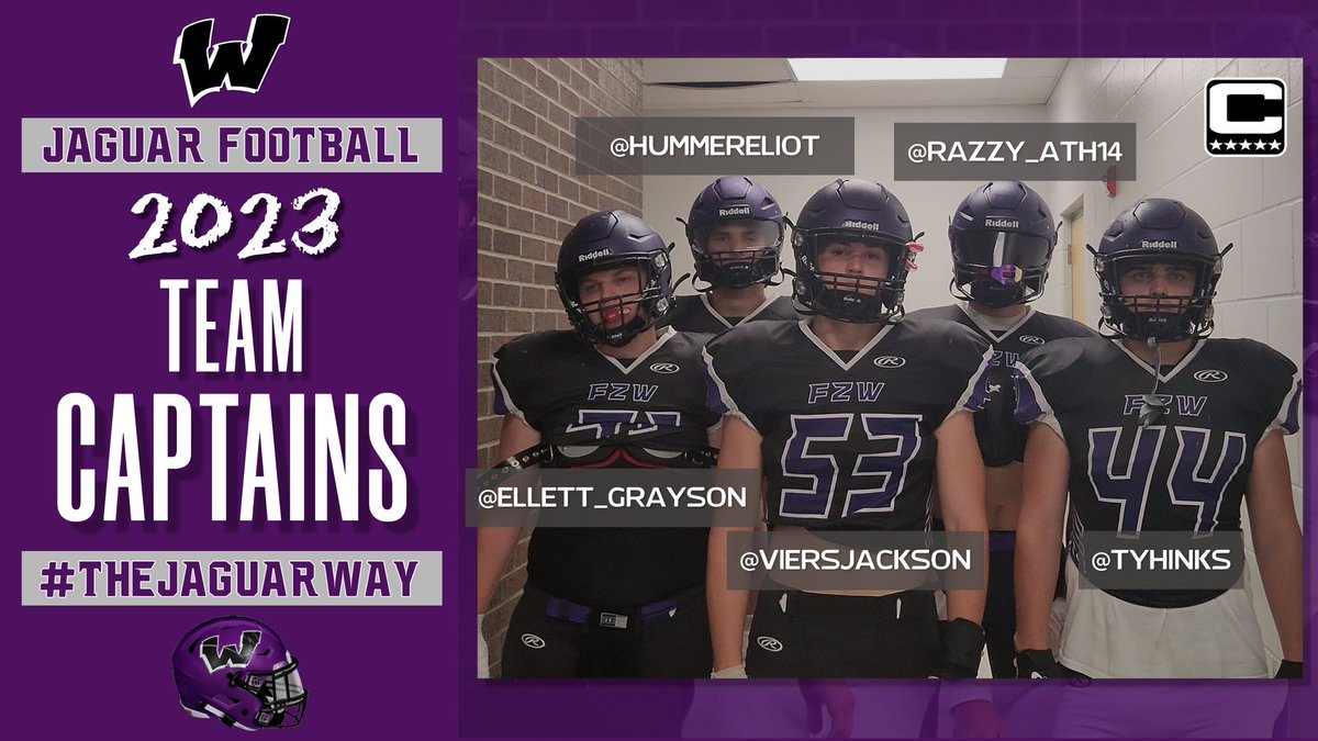 CONGRATULATIONS 2023 TEAM CAPTAINS!!!
Grayson Ellett
Tyler Hinkle
Eliot Hummer
Peyton Rasmussen
Jackson Viers