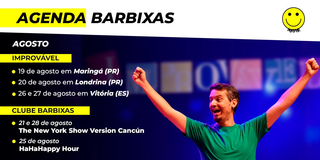 Do Paraná ao Espirito Santo, agosto ainda tem mais 50 dias aparentemente.

Ingressos aqui: barbixas.com.br