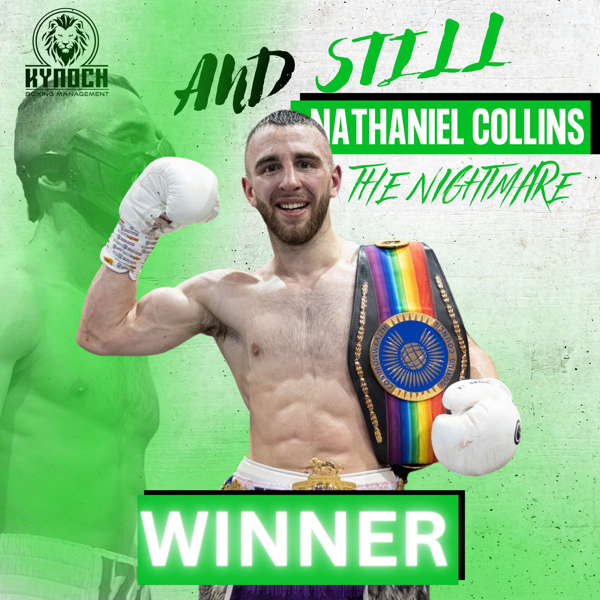 Over in 24 seconds 👀

🗣 "And Still"

A big right hand in the opening stages makes it an explosive ending as Nathaniel Collins defends his British &amp; Commonwealth Titles.🔥

The Featherweight Division have just been put on notice.💯

#boxing #kynochboxing #scottishboxing