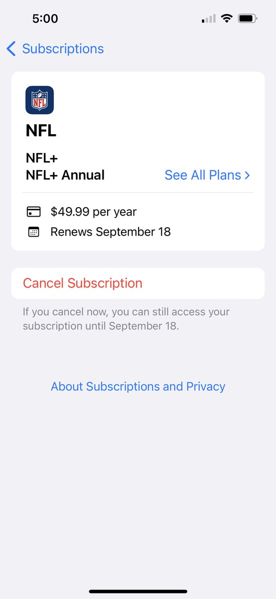 alexbeach's tweet photo. @nflnetwork @nfl I find it curious that NFL+ is being advertised for $39.99 on https://t.co/KOjgYogsWm, but I am being charged $49.99 through Apple.  Anyone care to explain? #mysterybilling https://t.co/fShJOBPRKN