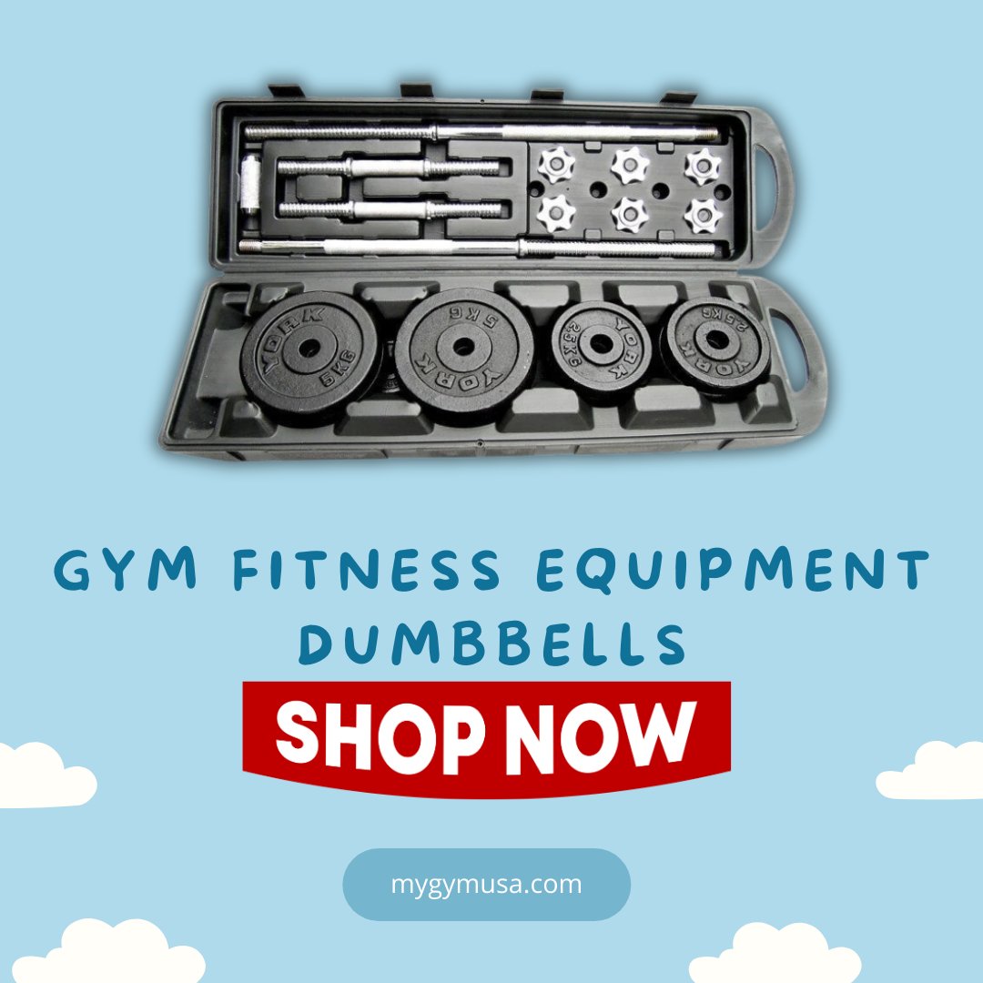 Elevate your workout routine with our Gym Fitness Equipment Dumbbells! 💪🏋️‍♂️ Embrace strength and versatility with these dumbbells that offer a range of exercise possibilities. 
Shop Now: mygymusa.com/products/gym-f…
#FitnessEquipment #ElevateYourWorkout #StrengthAndVersatility