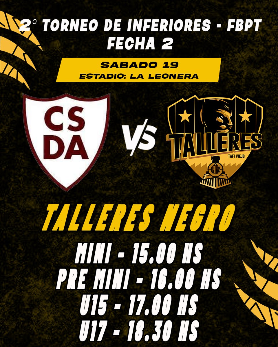CATalleresTV's tweet photo. 🏀 #Formativas #FBPT
✨ Las Divisiones Formativas, tanto amarillo como negro, jugarán en La Leonera. ¡Los esperamos! https://t.co/oCDlXH5TsJ