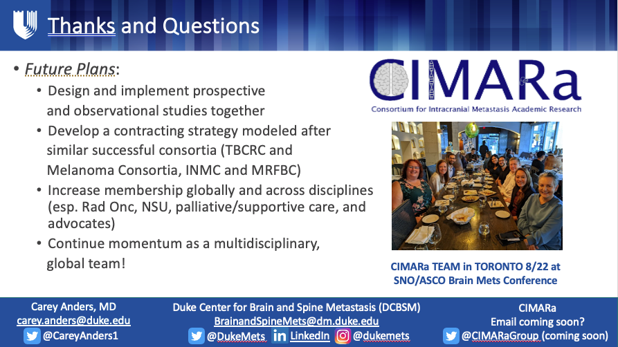 Finally, <a href="/CareyAnders1/">Carey Anders</a> <a href="/DukeHealth/">Duke Health</a> introduces <a href="/CIMARaGroup/">CIMARa</a>, an international consortia working to 

✅Establish infrastructure to enhance R&amp;D
✅Provide network of investigators
✅Harmonize trial endpoints
✅Provide forum for patients and providers

#DAVAHawaiiBreast