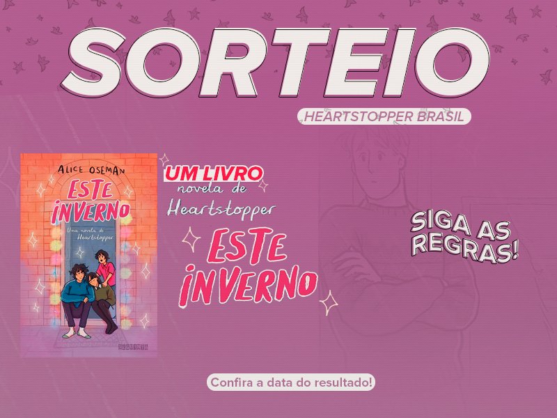 SORTEIO 🍂❄

Para comemorar o seu lançamento na semana que vem, vamos sortear 3 pessoas para ganhar um exemplar de 'Este inverno'!

Para concorrer basta:
• Seguir <a href="/heartstbrasil/">Heartstopper Brasil</a> e <a href="/editoraseguinte/">Editora Seguinte 🚇</a>;
• Dar RT nesse tweet;