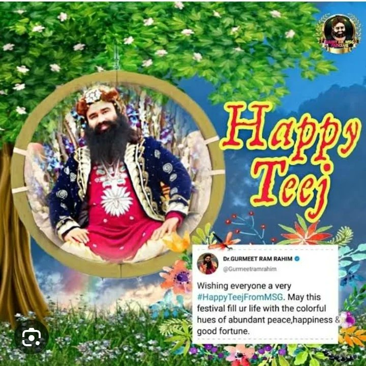 Monikainsan1313's tweet photo. #Hariyaliteez
Happy Hariyali Teez to @Gurmeetramrahim  congrats🎉 whole Universe bless me Gurupapa, me and my family to make this teez special surprise for us we always be happy by grace of God https://t.co/9ecWBuUDWQ