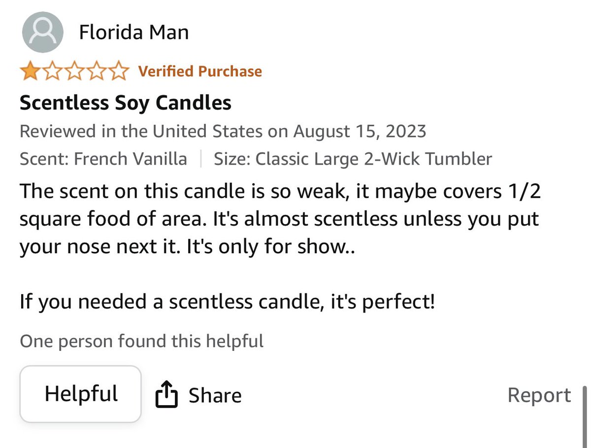 Crap—it’s back—Amazon reviewers last week again complaining about Yankee candle scent… Sandra complains “No smell”; LJ says it doesn’t smell as it “used to a few years back”; Mary complains she used to buy the same candle scent, but now “scent is very very weak”. #CovidIsNotOver