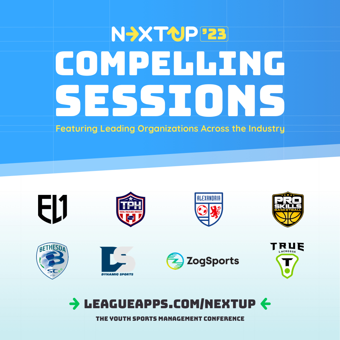 What is #NextUp23? It's a room full of leaders in youth sports learning from one another. So far, @EL1Sports, @tphacademy, @ZogSports, @ProSkillsBball, @truelacrosseWI, @AlexandriaSoc and more are all speaking at the conference this year! What are you excited to talk about?