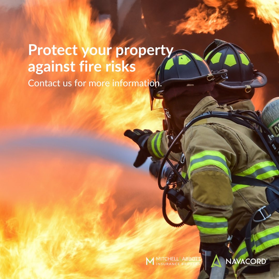 Protecting your property, Mitchell & Abbott can assist you in implementing a risk control policy that offers the best protection available. 

#RiskManagement #FireRisks #PropertyInsurance #FireInsurance