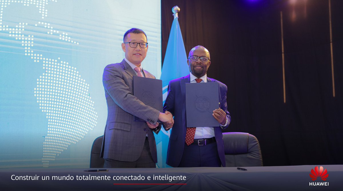 HuaweiLatam's tweet photo. Huawei Latam se comprometió a apoyar a la UIT para abordar las prioridades de las TIC a través de su coalición #Partner2Connect. La tecnología mejora la vida de cada persona, hogar y organización.
#Huawei y la #UIT contribuirán en beneficio del desarrollo de las TIC en la región. https://t.co/r2tQU4Y3Pj