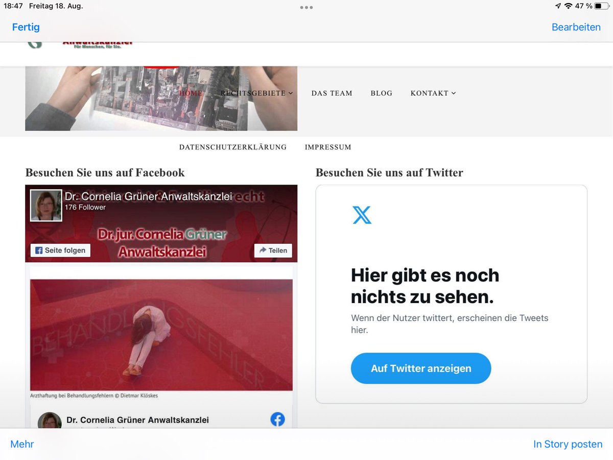 DAS habe ich jetzt beendet.

Die Verbindung vom großen X zu meiner Webseite wurde gekappt . Denn meine Beiträge sah nur noch wer mir direkt folgt und sich extra einloggt. Und auf meiner Seite sah es doof aus. 
Ab sofort gibts hier nur noch persönlichen Quatsch 🤣