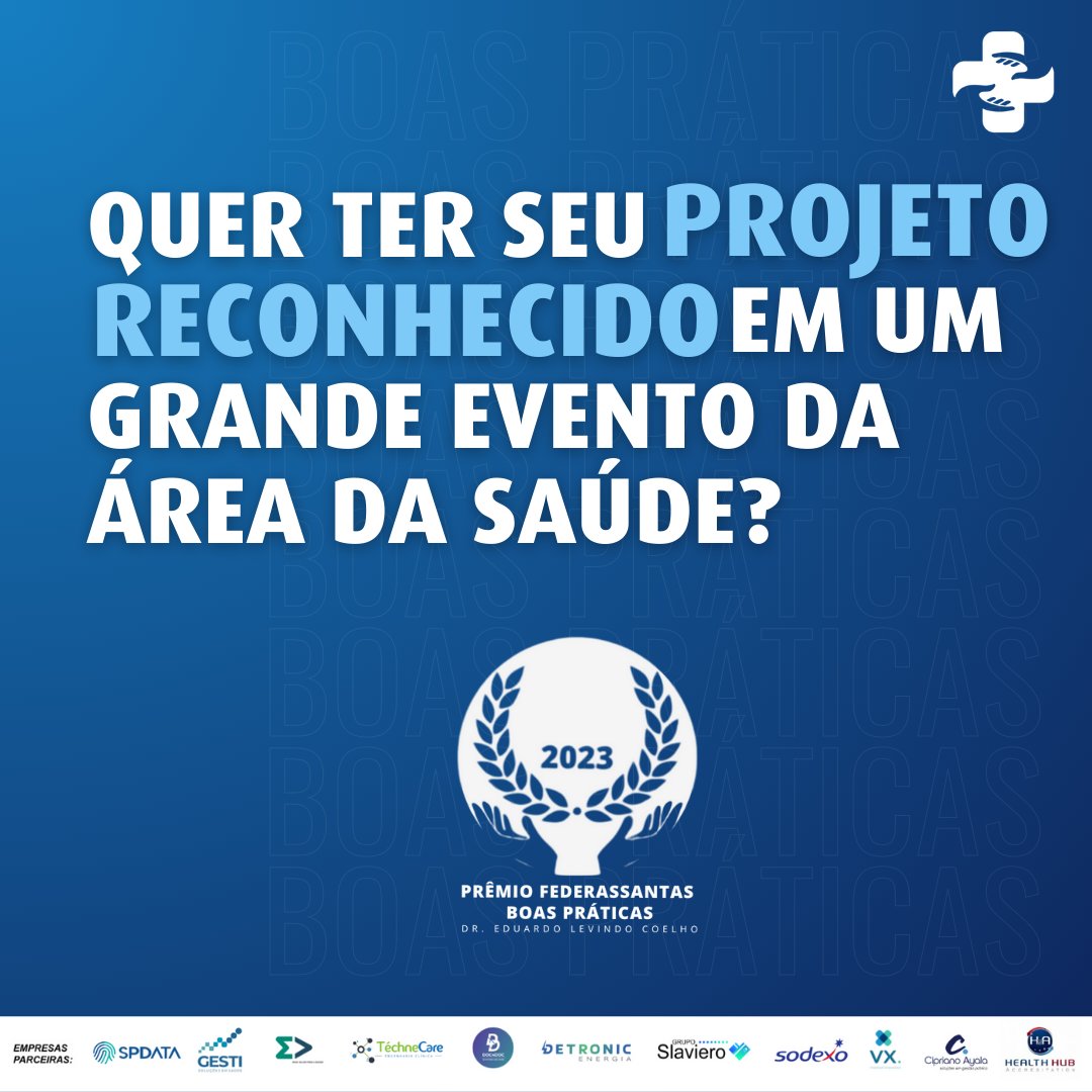 federassantasmg's tweet photo. 🏆PRÊMIO FEDERASSANTAS 2023

Concorra ao Prêmio Federassantas Boas Práticas – Dr. Eduardo Levindo Coelho e apresente o seu projeto para autoridades e especialistas da área da saúde! 

💡Não perca a oportunidade! Se inscreva agora mesmo: https://t.co/u1sM6inysX https://t.co/NHZGdi7Gav