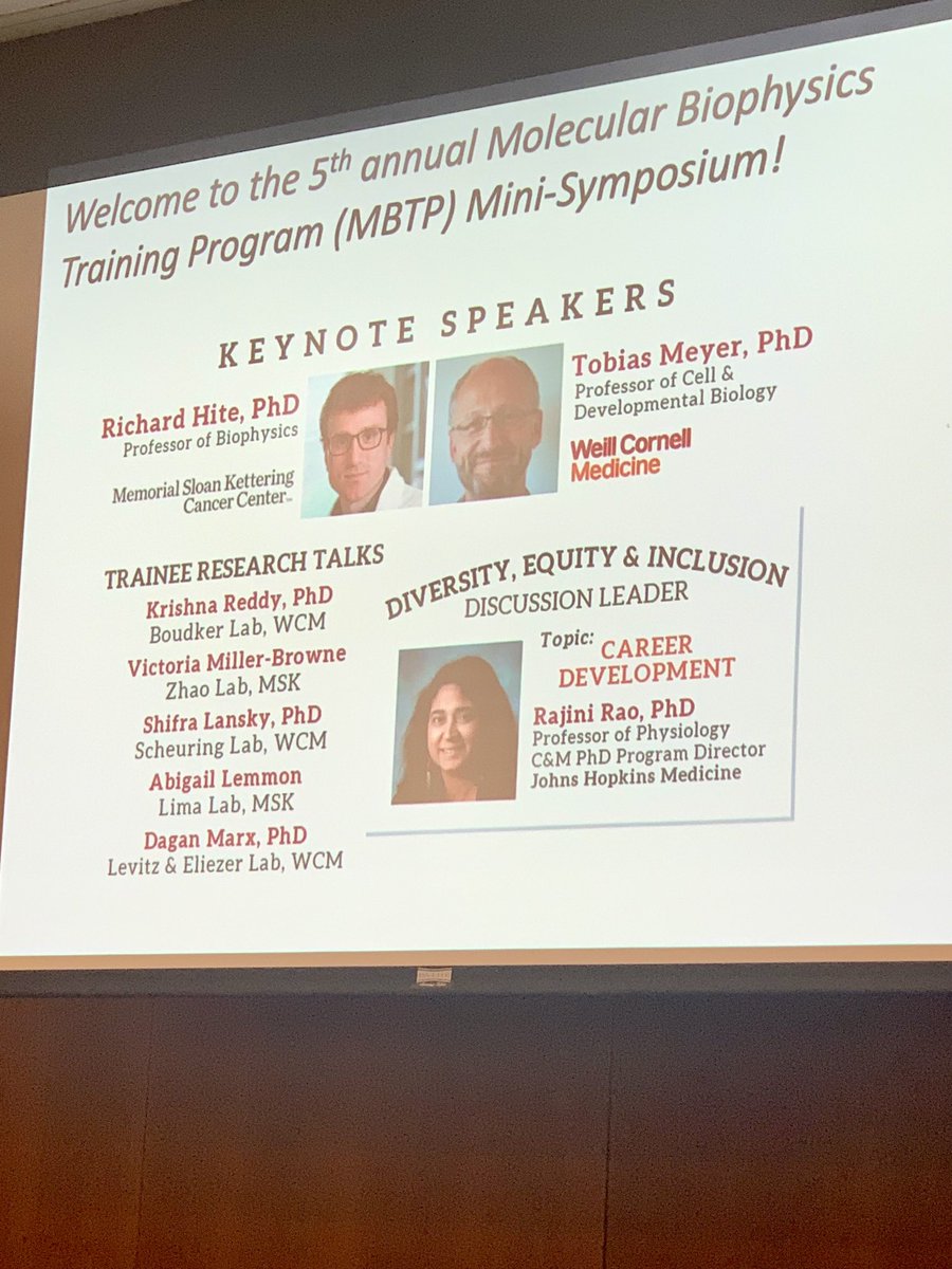Gorgeous day in NYC, kicking off the Molecular Biophysics Training Program mini symposium ⁦@WeillCornell⁩ and ⁦@SocietyofMSKCC⁩ with ⁦@BoudkerLab⁩ and friends. Looking forward to talks and discussion! #academictwitter #phdchat