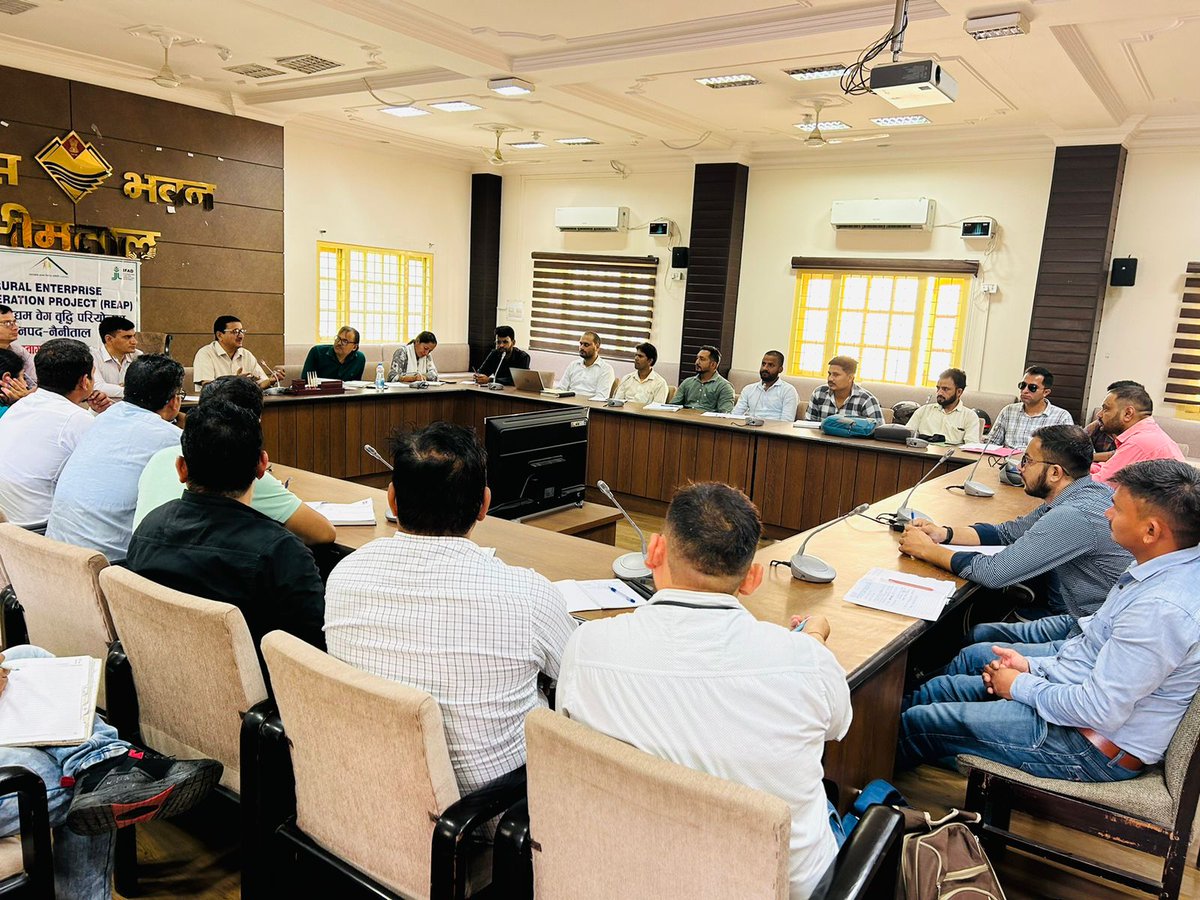 REAPNainital's tweet photo. Monthly progress review and planning meeting with field staff was organised at Vikas Bhawan Bhimtal today। Block and cluster staff attended the meeting in presence of CAO, ADO , DPMU, Upasac &amp; DDUGKY staff।
@ganeshjoshibjp @nitikakh22 @CdoNainital @REAPNainital @REAPUttarakhand https://t.co/phHRanwaNq