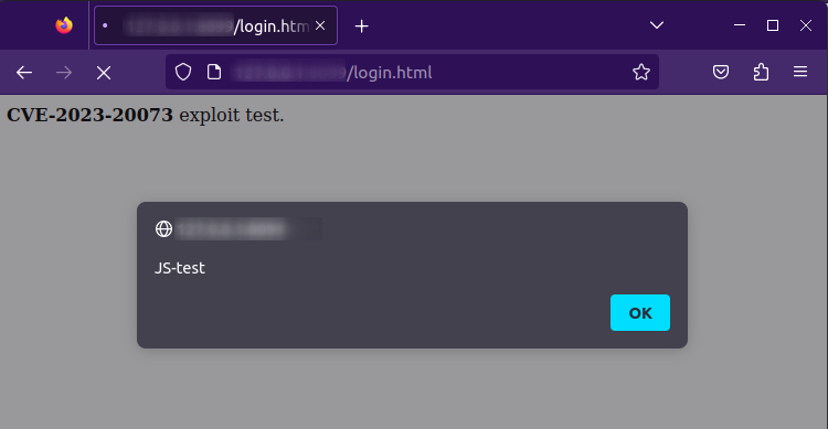 win3zz's tweet photo. CVE-2023-20073 - Arbitrary File Upload and Stored XSS
PoC: https://t.co/KiXFE6zLJN
Write-up: https://t.co/Iiqvums8HB
Vendor Advisory: https://t.co/MWJXMCLLtq
#infosec #vulnerability https://t.co/PaDfwKxUQD