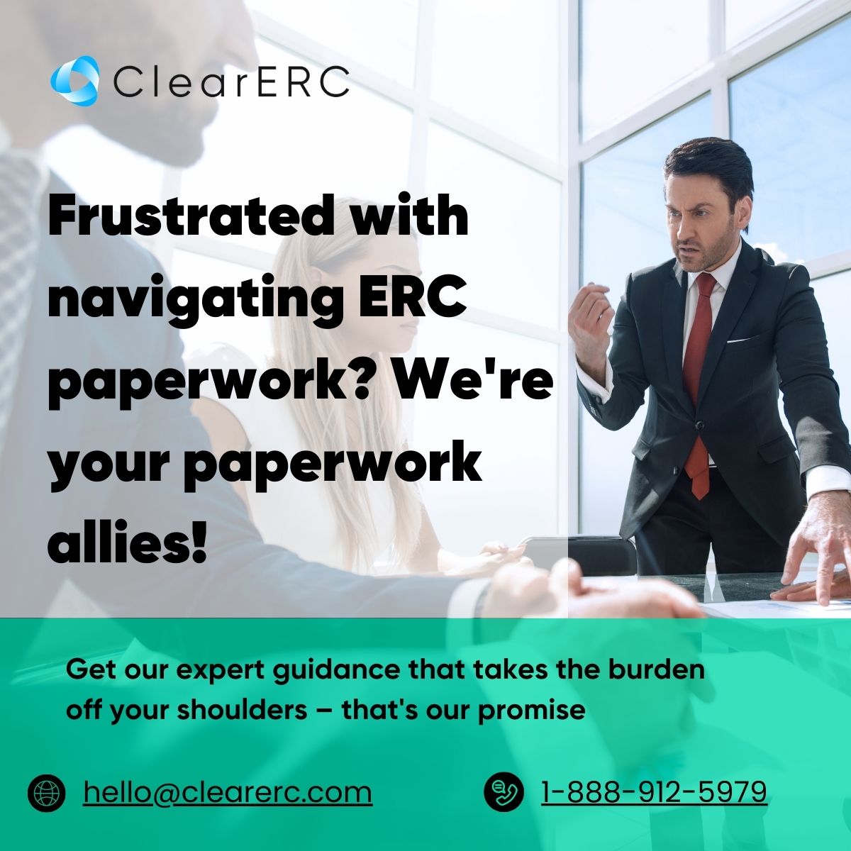 Tired of drowning in ERC paperwork? We're here to simplify the process! Discover how you can breeze through ERC filings with ease.  
👉  clearerc.com

#ERC #businessopportunity #passiveincome #entrepreneurmindset #timemanagementtips #financialeducation