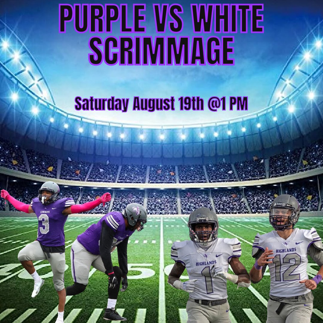 NMHU Football (@nmhufootball) on Twitter photo Pack the stands as we kickoff the school year with our Purple vs White Scrimmage! Pack the stands as we kickoff the school year with our Purple vs White Scrimmage!