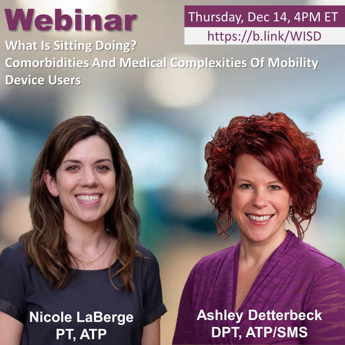 NRRTS's tweet photo. NRRTS Webinar. Join Ashley and Nicole as they discuss how weight bearing activities are often promoted to help curb comorbidities. Register Here! https://t.co/CpamXHZTHA #nrrts https://t.co/Rc9Wbvyqff