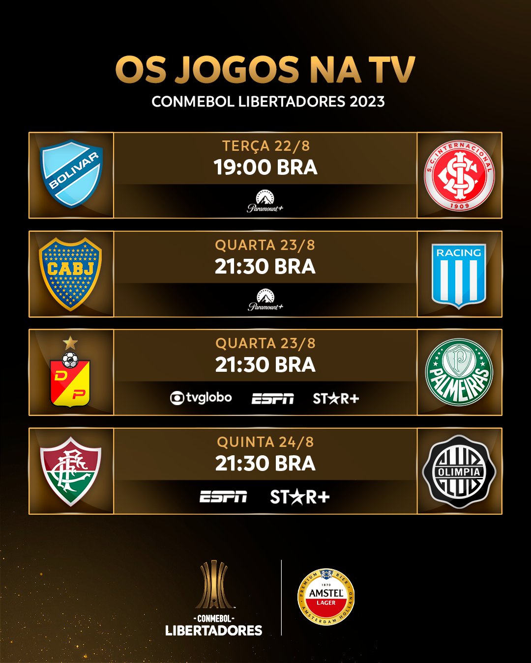 Confira jogos e datas das quartas de final da Copa Libertadores