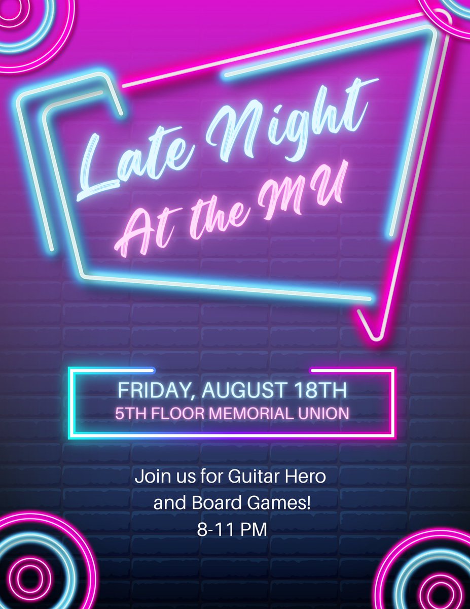Stop in and see us tonight during the Late Night at the MU event!