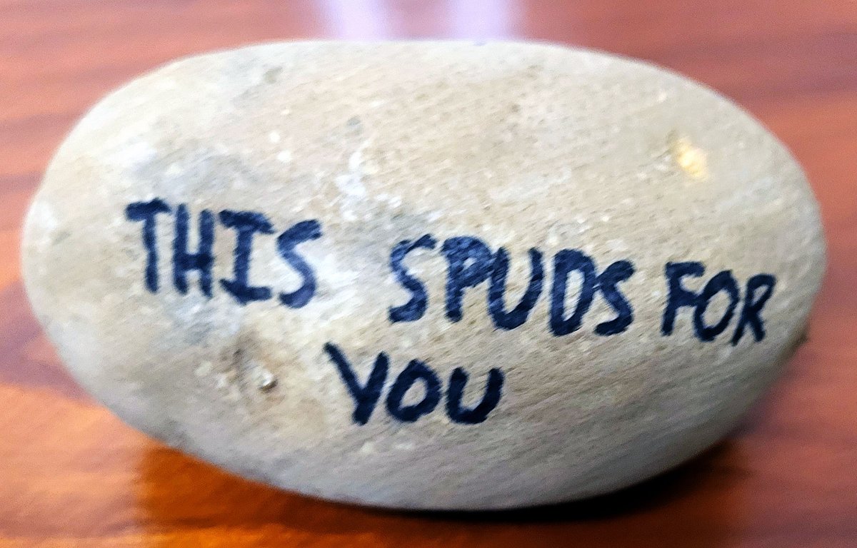 RWBAHC1's tweet image. Some oddness at the RWBAHC this week. 
An anonymous potato arrived with a message for one of our employees.
"Who is the nameless spud sender?" is being asked.
Stay tuned as we try and unravel the mystery of the Tater Tomfollery!
