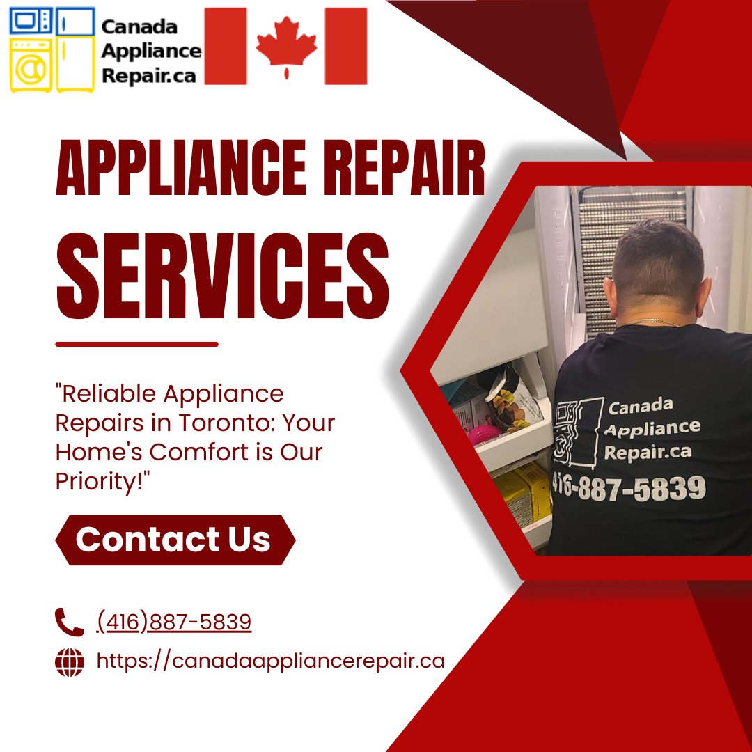 ⚙️ When your appliances are on the fritz, count on us for prompt and efficient repairs. Our skilled technicians have the know-how to tackle any appliance issue, big or small. Get back to stress-free living with Canada Appliance Repair Service. #ApplianceSolutions #TorontoRepairs