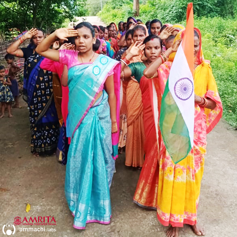 ammachilabs's tweet photo. Aug15 - #IndependenceDay celebrations by students from the #ESRI #MushroomTraining project in #Kharmul village, #Dhenkanal, Odisha. They held a parade with #IndianFlag & chanting patriotic slogans
The project will enable villagers to generate income.
#AMMACHILabs @AMRITAedu @Esri https://t.co/hvACx3MFlH