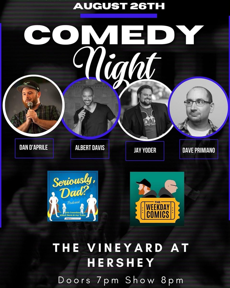 Jay Yoder 💻 (@edtechyoder) on Twitter photo Where my Hershey Ts at??? I’ll be performing at The Vineyard at Hershey Sat Aug 26th at 7pm! Go to JayYoderComedy.com for Ticket Info! #HersheyTeachers #HerhseyPa <a href="/staudcomedy/">Marc Staudenmaier</a> Where my Hershey Ts at??? I’ll be performing at The Vineyard at Hershey Sat Aug 26th at 7pm! Go to JayYoderComedy.com for Ticket Info! #HersheyTeachers #HerhseyPa <a href="/staudcomedy/">Marc Staudenmaier</a>