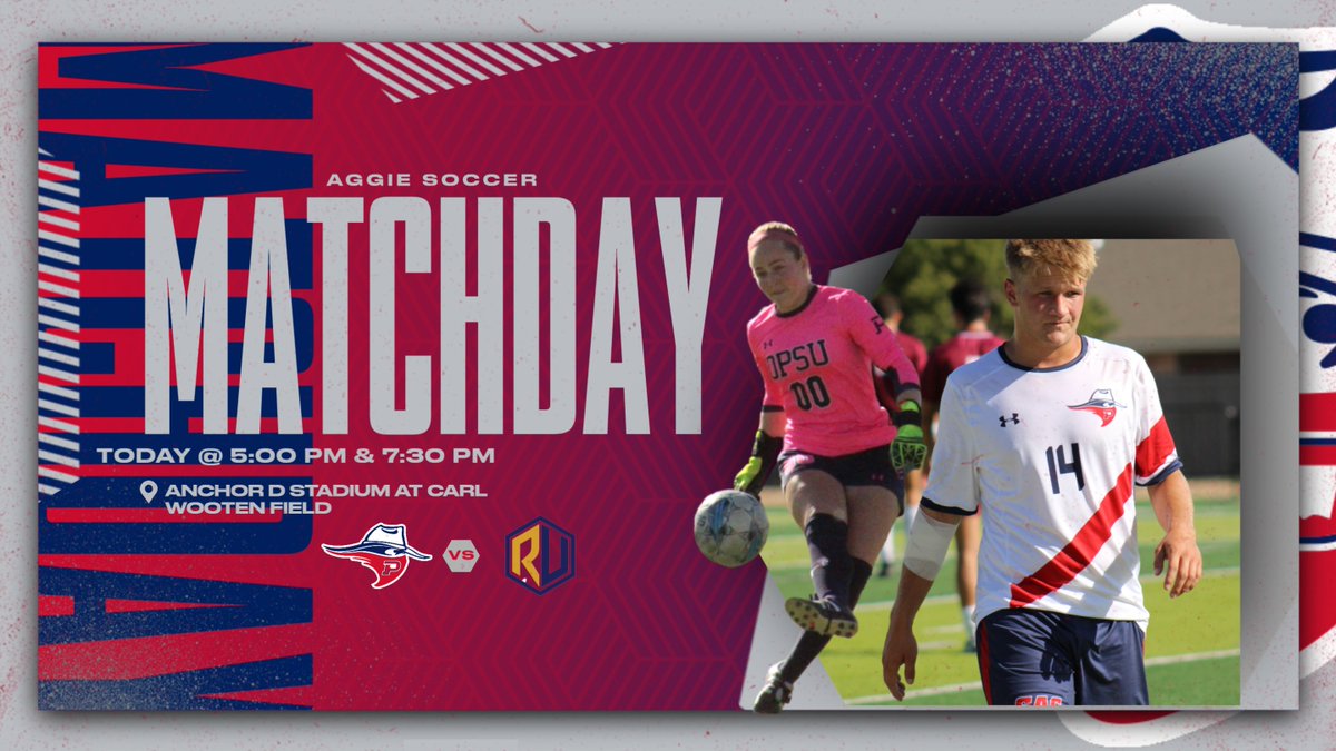 ⚽️GAMEDAY⚽️
🆚Randall University
⏰: 5:00 PM Women's/7:30 PM Men's
📍: Anchor D Stadium at Carl Wooten Field
🏟️: Goodwell, OK
🎥: bitly.ws/Spoo
💻: bitly.ws/Spqr