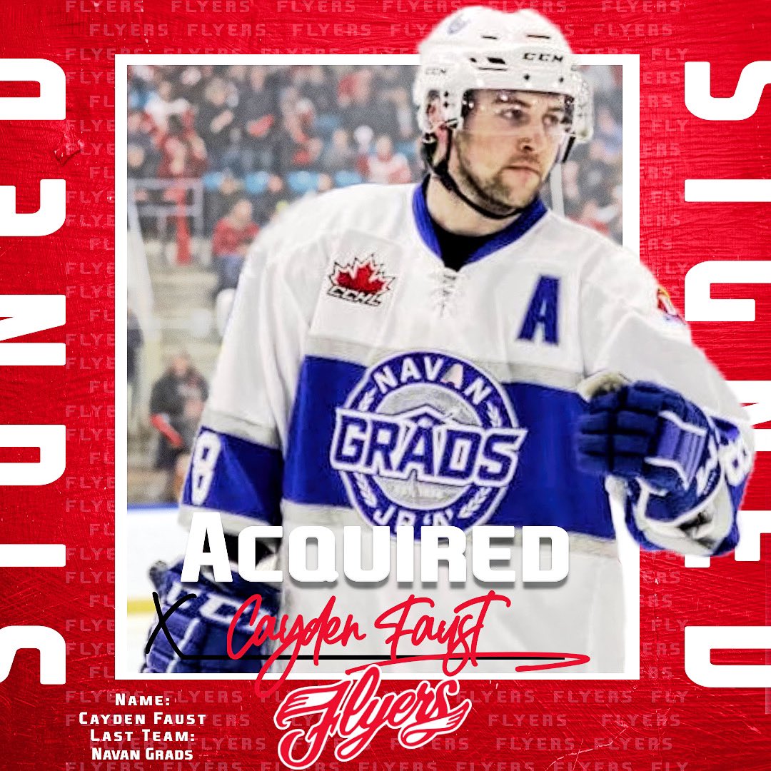 MAshoot4success's tweet image. Congratulations to Shoot for Success Athlete @FaustCayden on his move home to the @LeamFlyers in the OJHL!! 🔴⚪️ Cayden brings tremendous skill, leadership, and experience as an assistant captain and point per game player in the CCHL last season!! #S4SDevelopment @NCAAIceHockey