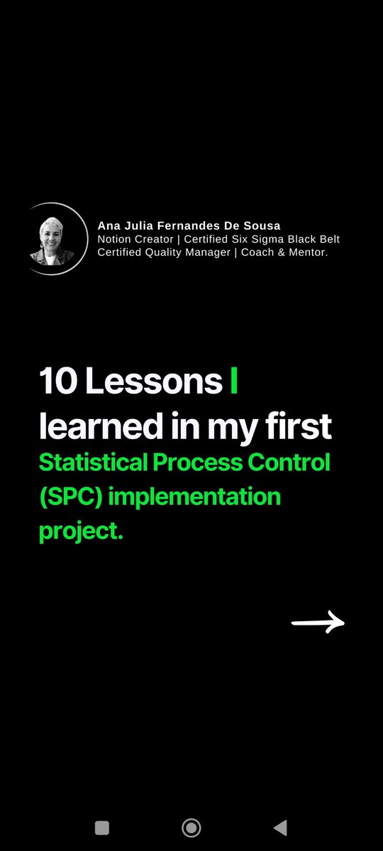 Notion4CIandQM's tweet image. Today I published my first carousel type post on LinkedIn 😍

#statisticalprocesscontrol
#SPC