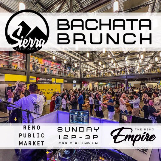 Sunday, We’re back inside <a href="/RenoPublicMkt/">Reno Public Market</a> 12-3pm with our Monthly party! Come eat, Come Drink, Come DANCE!
