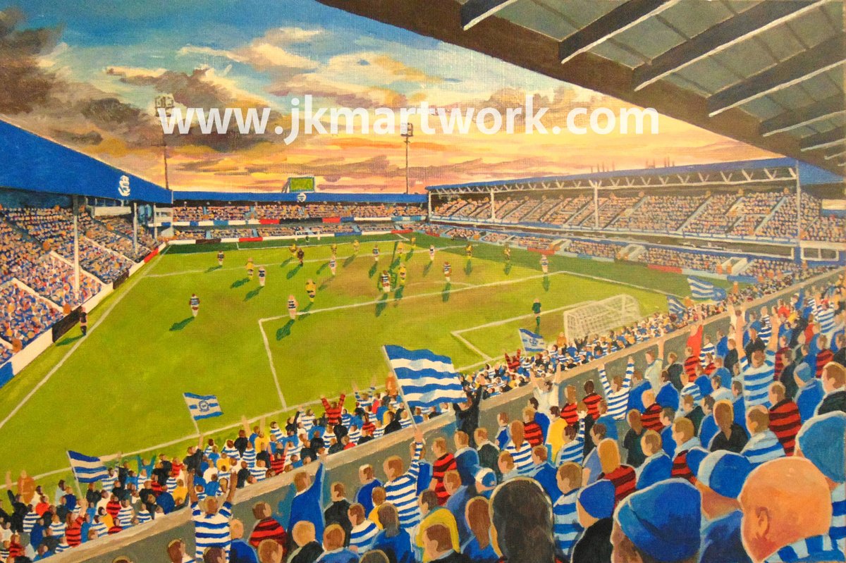 hi <a href="/MPSQPRFC/">Met Police QPR FC</a> painting ive done of
#QPR #loftusroad   ,prints are available now just £15 a3 size each @ jkmartwork.com RT's appreciated