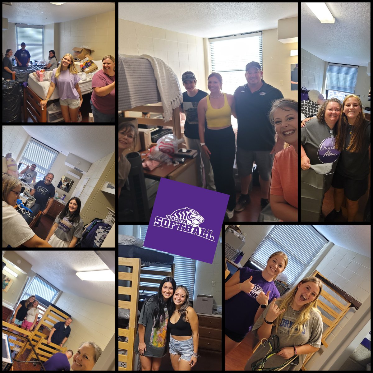 OuachitaSB's tweet photo. Our Freshmen are here!!! Move in Day!! Welcome to Ouachita ladies!! #BringYourRoar 💜💛🐅 https://t.co/dC9xc2zWGC