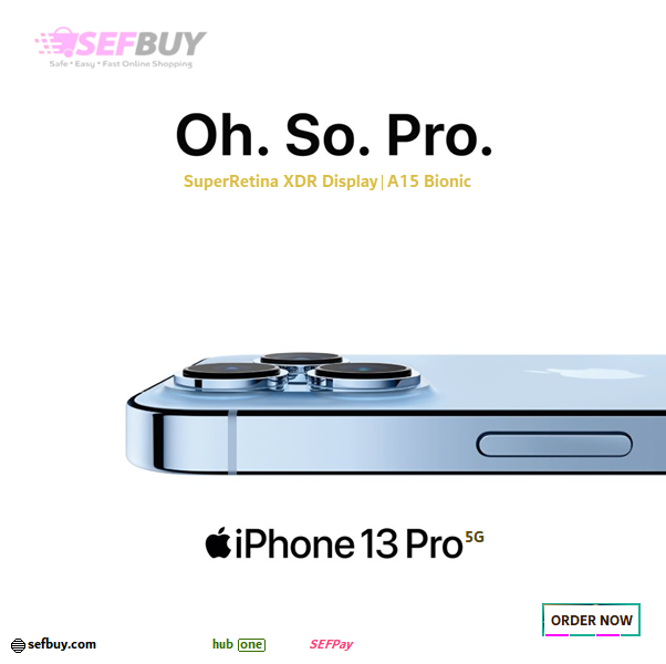 hub1_hd's tweet photo. Enjoy a pure streaming experience with the 🍏 iPhone 13Pro📱at fair price from @SEFBUY1 in this month. We're @#eCommerce 💳🛒🛍️ #eStore 🏪 @Apple #OhSoPro #5G #gadgets #productvariety #OrderNow https://t.co/wpK9uUt1pS