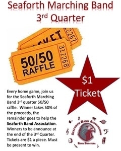 Support the band at the <a href="/seaforthhawksfb/">Seaforth Football Team</a> game tonight and every home game by buying a $1 ticket in the 50/50 raffle. All proceeds help the band. <a href="/seaforthhs/">@SeaforthHS</a> <a href="/hawksnationclub/">hawksnation</a>